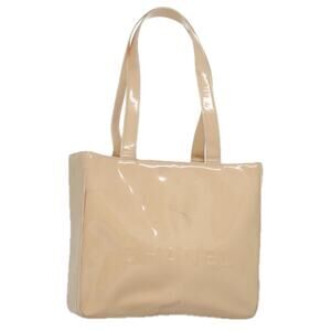 Chanel Tote Bag Enamel Beige Gold CC